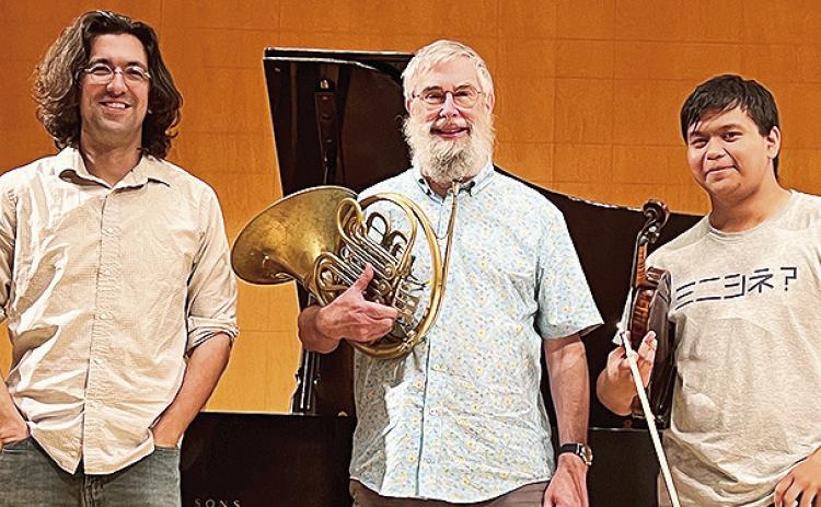 Guest artists, from left, Robert Cruz, Thomas Hundemer and Johnum Palado will present a concert at Northwestern State University on Sunday, Oct. 15 at 3 p.m. in the Varnado Hall Ballroom.
