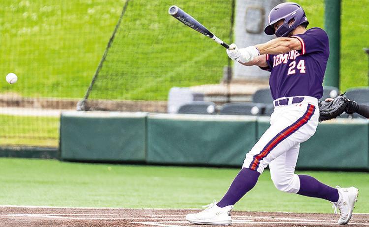 Reese Lipoma tied a career high with three RBIs in Tuesday’s win at ULM. Photo by Chris Reich/NSU Photographic Services