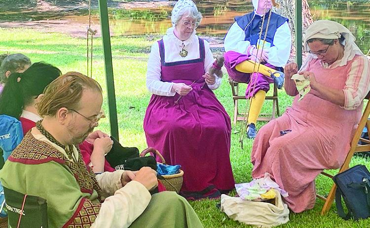 The Middle Ages came alive at St John Baptiste State Historical Site Saturday with the first Renaissance on the Cane. Local and regional members of the Society for Creative Anachronism (SCA) dressed in clothing of the period to recreate skills of the pre-17th century world. Students from the Louisiana School for Math, Science and Arts Junior Classical League chapter were also on hand to help with event