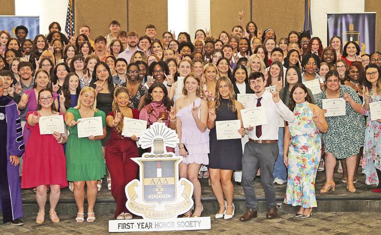 Northwestern State University’s award-winning chapter of Alpha Lambda Delta First Year Honor Society inducted 155 new members April 6. Members represent all of NSU’s instructional sites and on-line students.