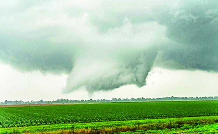 Storm chaser Chase Quincy Vagell spots a tornado northwest of Natchitoches near Powhatan at 2:51 p.m. Monday. Courtesy photo