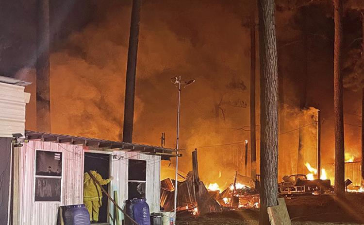 Fire Destroys Hunting Camp