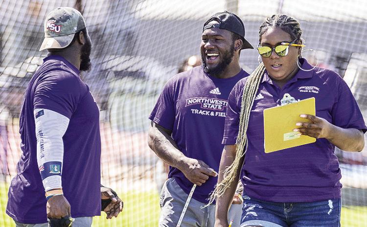 Twins Diamante Gumbs and Djimon Gumbs (middle and left) are competitive in everything and have been since they were little, but they both know they will always have each other’s backs. Photo by Chris Reich, NSU Photographic Services