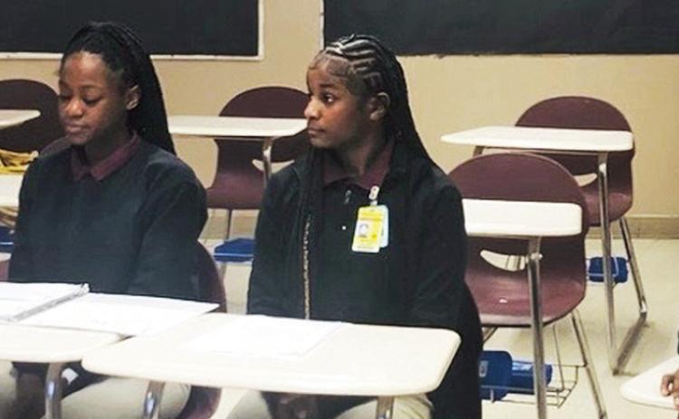 Natchitoches Jr. High students Genesis Conday, TaJarrius Bowers, MyCayah Roberson and Mariah Holliman are members of the Creative Decision Making Team. The team placed second among JAG middle schools in the state.