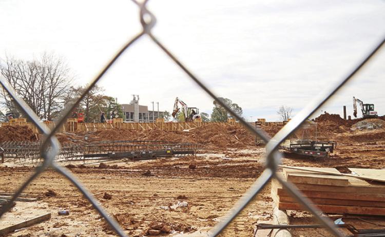 The construction of Alost Hall is running on schedule. When complete, Alost Hall will be NSU’s main academic building.