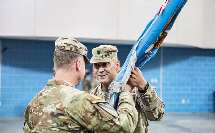 La. Guard intelligence battalion welcomes new commander and sergeant major