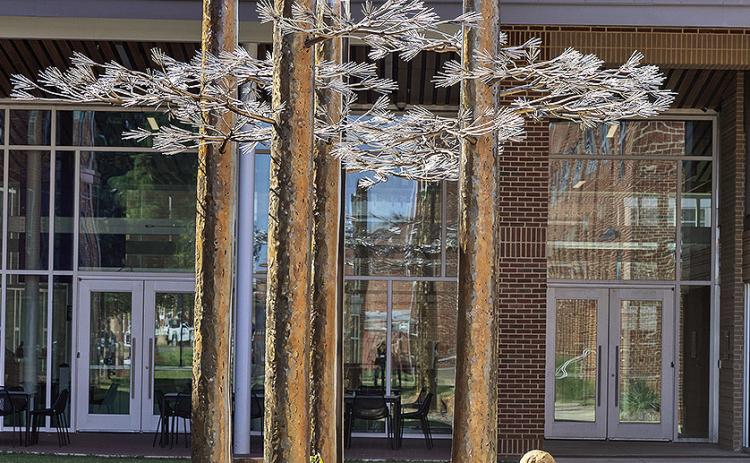 Louisiana School for Math, Science, and the Arts dedicate “A Path Less Traveled,” a new public art sculpture honoring Sabine Parish native Caroline Dormon, during a dedication ceremony Thursday. The sculpture is located between the Living Learning Commons and the Center for Performance &amp; Technology. See story on 5A.