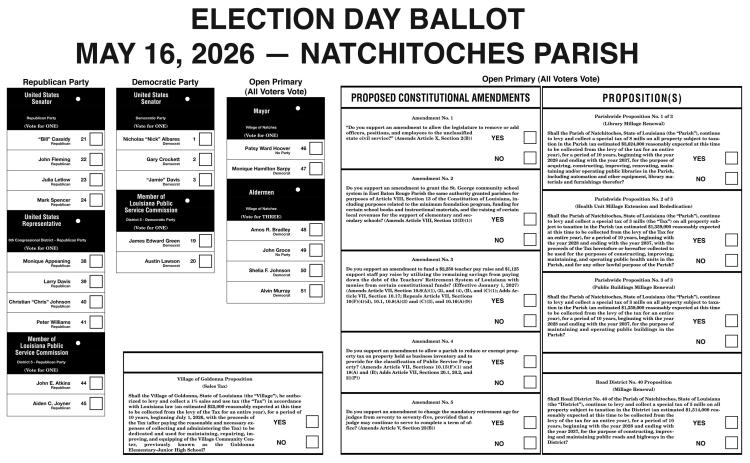 EARLY VOTING SATURDAY, MAY 2 - SATURDAY, MAY 9
