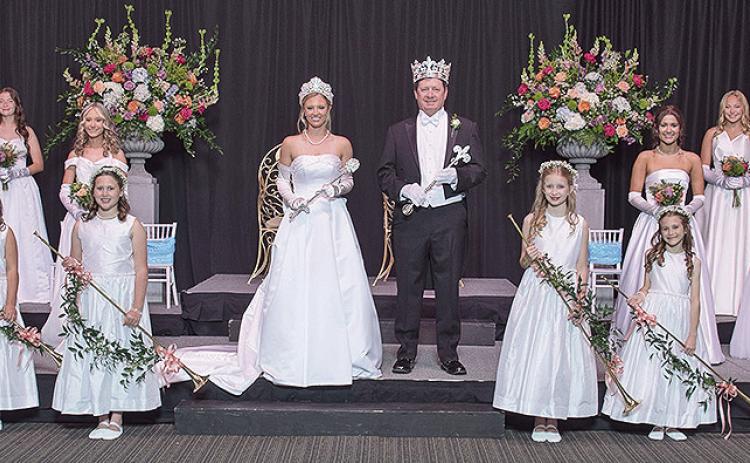 Spring Court On front row from left are Ainsley Armstrong, Finley O’Con, Vivian Philen, Lucy Dupre’, Avery Williams, Dylan Perot, Campbell Morrow, Anna Hobart and Sydney Terrell. On middle row are Georgia Kate Philen, Ainsley Weeks, Ava Gill, Breanna Hale, Queen Anderson Kelly, King Sidney Evans III, Lilyasta Laning, Bess Stewart, Kathryn Phelps and Vivian Fatheree. On top row are Brianna McConathy, Brooklyn Townson, Olivia Bryant. Destanee Stewart, Madison Dupuy and Addison Evans.