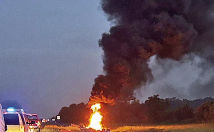 Fiery Crash on I-49