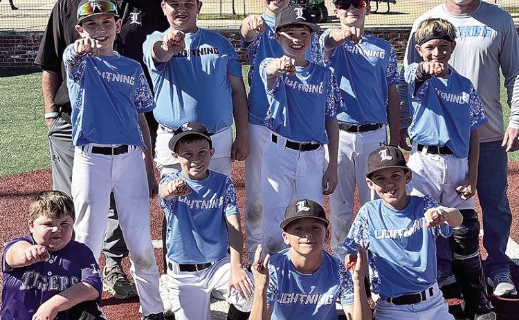 Louisiana Lightning 11U won the USSSA Shamrock Slam Tournament at PARC Natchitoches. Pictured from left in front row are Cohen Jones, Archer Johnson, Cohen Gandy and Carter Hough. in the middle row are Gavin Key, Collin Jones, Luke Fair and Callen BertrandIn the back row a e Coach Justin Johnson, Murphy Linebaugh, Ryne Williams, and Coach Jack Fair.