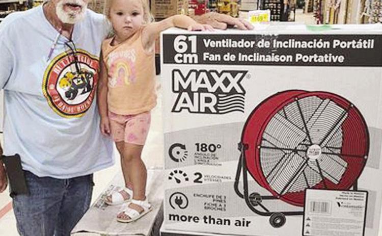 Chief Rodger Collum of the Butte Tribe of Bayou Bourbeaux and his granddaughter Aurora, traveled to a nearby distribution center to purchase 50 portable fans for delivery to tribe elders, people with disabilities and others in need. The project was described as a call to action for tribe members to donate and deliver essential items to those in need to ‘Beat the Heat’ this summer.