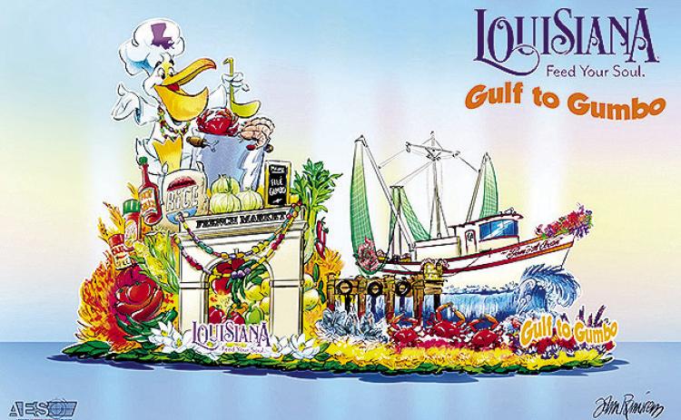 LA Rose Parade Float rendering