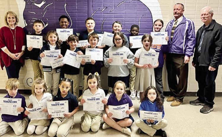 NPSB member Russ Danzy presented awards to Provencal Elementary/ Jr High’s January Terrific Kids on behalf on the Natchitoches