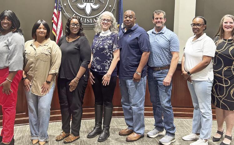 From left are graduates Tabatha Lee, Latorria Freeman, Yolanda Wysingle, Kristen Paul, Samuel Madison, Robert McKay, Sharita Robertson and Eliza Behrendsen. The Natchitoches Police Department is accepting applications fo the next academy that will begin in September. Applications are available at the NPD Police Station from8 a.m.-4 p.m. Monday through Friday or online at npd.org
