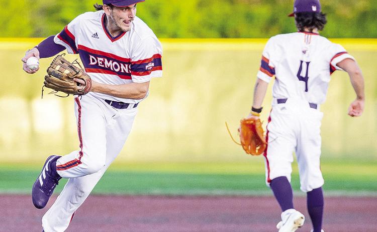 Rocco Gump gave the Demons a late lead in a 5-4 win against Louisiana Christian on Tuesday night. Photo by Chris Reich/NSU Photographic Services