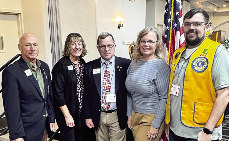 Natchitoches Lions Club President Nicole Woods was elected to serve as the 8L Second Vice Governor during the 2025 Lions Club Convention. From left are are fellow electees: District Governor Elect Ray Cecil, Lion Kathy Middlemiss, Lions Club International Director Steve Middlemiss, Second VP Elect Woods and First Vice Governor Elect Trey Dowden.