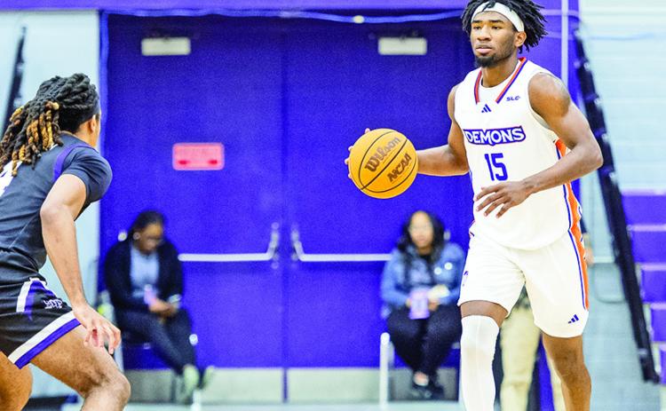 Chase Forte had 12 points and seven rebounds in Monday’s loss at Southeastern. Photo by Chris Reich/NSU Photographic Services