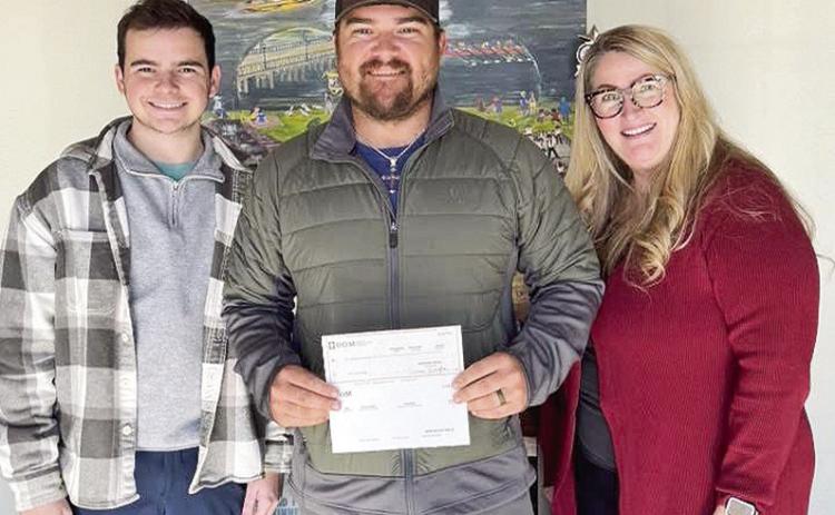 BOM continues its sponsorship of Justin Cooper Fishing. We want to wish Justin good luck this year and we can’t wait to follow his journey. Pictured from left are BOM’s Zach Cooper, Justin Cooper, BOM’s Mary Kristi Lee.