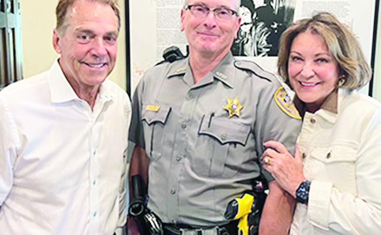 Devoted Alabama fan meets Coach Sabin and Miss Terry