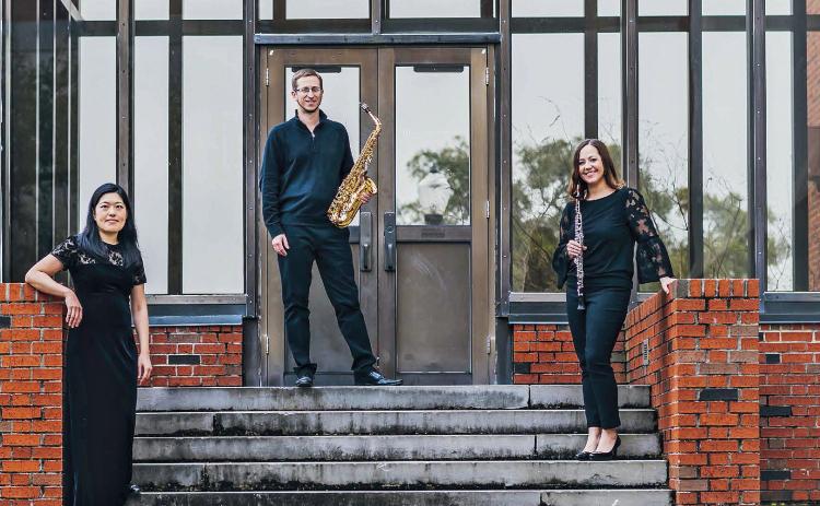 Chialing Hsieh on piano, Paul Forsyth on oboe and Leah Forsyth on saxophone Three Reeds + Keys
