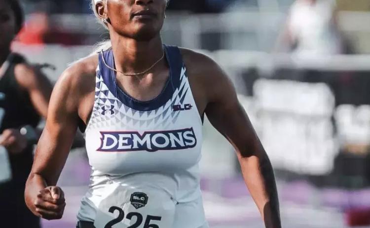 Rushana Dwyer (pictured) punched her ticket to nationals with another personal best performance, running a 50.81. She joins Roy Morris and the Northwestern State men's 4x400 relay team as NSU athletes going to Oregon for nationals.