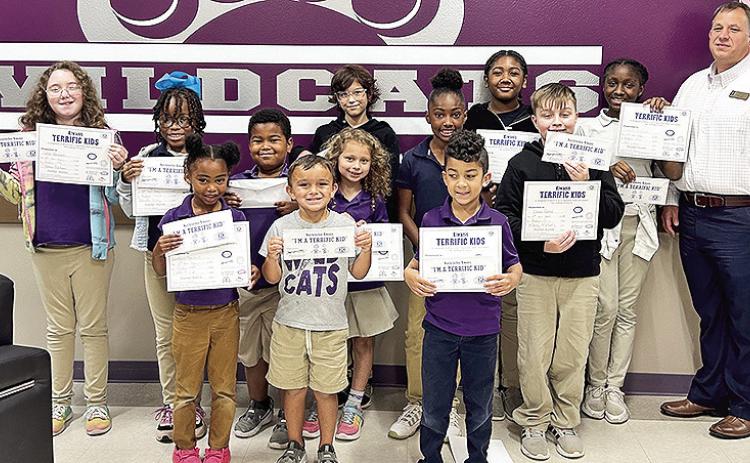 Fairview April Terrific Kids are Carah Manshack, Amirah Hayes, Bernard Miles, Rayleigh Simpson, Indonesia Reliford, Gabrielle Turner, London Reliford, Sophia Supalo, Ethan Rachal, London Marshall, Carson Crow and D’Byron Patterson. Not Pictured are LD Davenport, Aa’liyah Morrison and Paislee Taylor.
