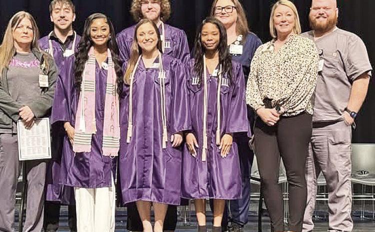 Natchitoches Regional Medical Center salutes Registered Nurse (RN) graduates from Northwestern State University and nurse interns. On front row from left are Jayla Barfield, Makenna Rowe, Taylor Charles and Larissa Cameron. On back row are Susan Reed, Dalton Peveto, Mason Pittman, Kasey Cain and Stephen Burkhalter.